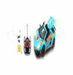 Sky blue racing car